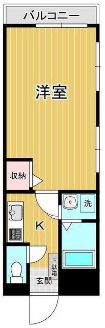コーポ富士美(1K/3階)の間取り写真