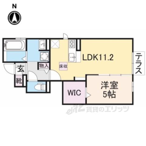 フォレスト二上(1LDK/1階)の間取り写真