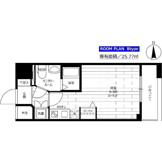 ステージファースト西川口(ワンルーム/12階)の間取り写真