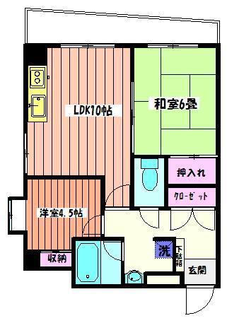 ペアパレスAOKI(2LDK/2階)の間取り写真
