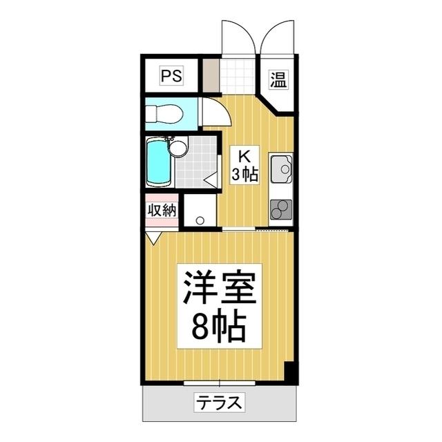 ビラ・デュ・ノブレ(1K/1階)の間取り写真