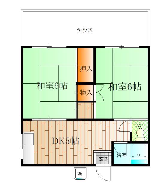 第一サトウコーポ(2DK/1階)の間取り写真