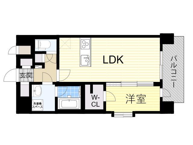 LA GRACE 千林大宮(1LDK/7階)の間取り写真