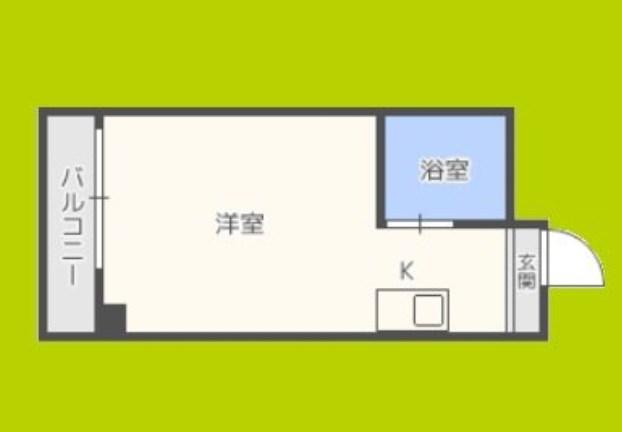 グランドハイツ大今里(ワンルーム/3階)の間取り写真