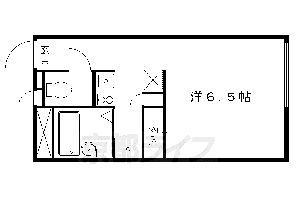 レオパレス松ヶ崎(1K/2階)の間取り写真