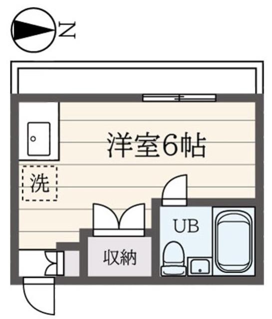 グレイスハイム(ワンルーム/2階)の間取り写真