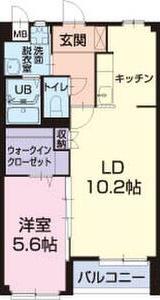 ベルメゾン(1LDK/1階)の間取り写真