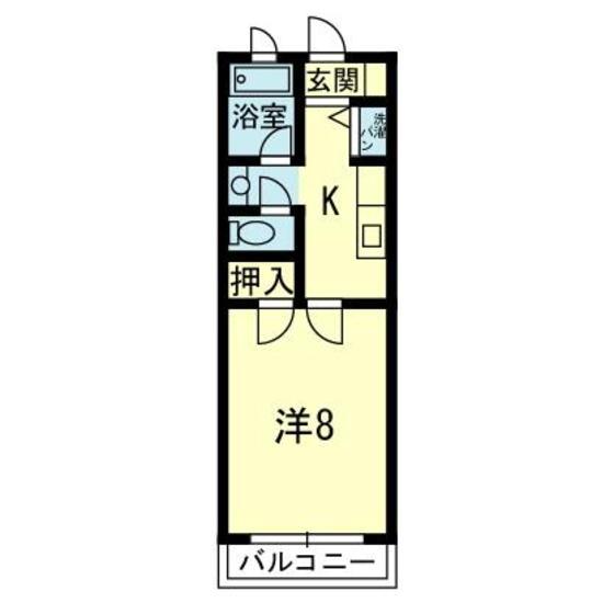 リーベムサシ(1K/3階)の間取り写真