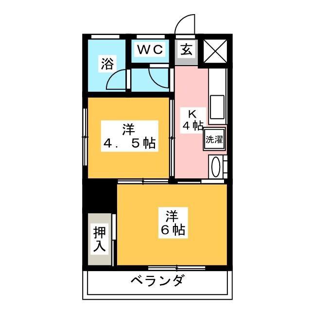 富澤マンション(2K/3階)の間取り写真