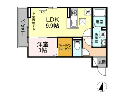 アルタイル 202(1LDK/2階)の間取り写真