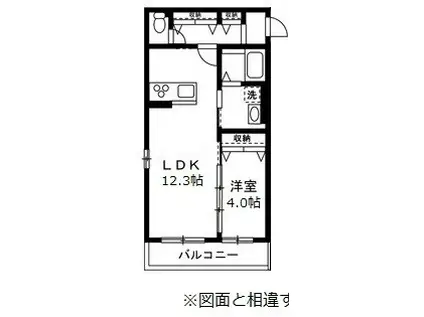 PARC VERT(1LDK/2階)の間取り写真
