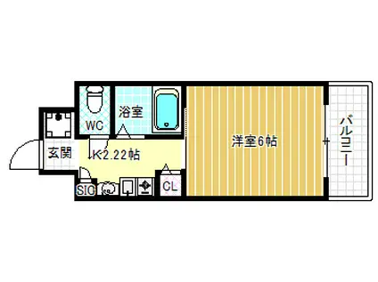 エステムコート梅田・リトリーヴ(1K/10階)の間取り写真