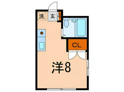 メゾン暁(ワンルーム/2階)の間取り写真