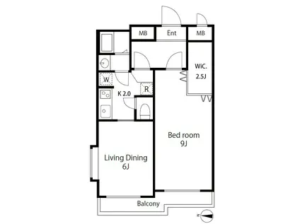 シャトレ広尾(1SLDK/1階)の間取り写真