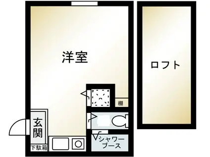 第2渡邉ハイツ(1K/2階)の間取り写真