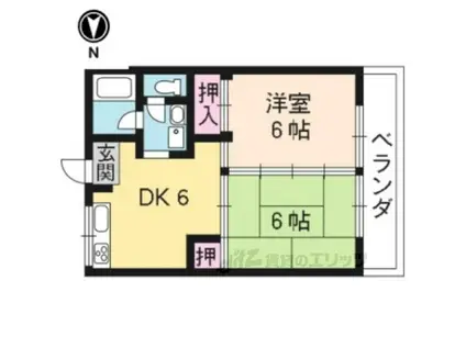 第一ロイヤルハイツ和田(2DK/3階)の間取り写真