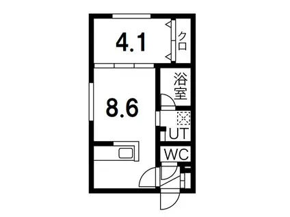 アクティベイト澄川3.1(1LDK/3階)の間取り写真
