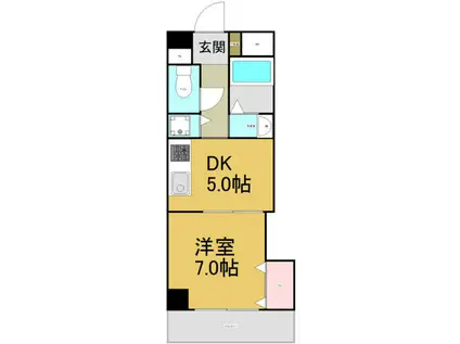 Y´S IZUMI(1DK/7階)の間取り写真