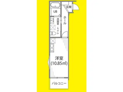 パークサイド平塚(ワンルーム/2階)の間取り写真