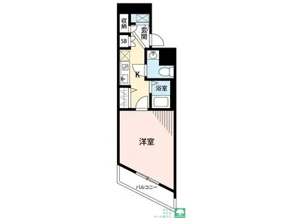 メゾン・ド・ヴィレ目黒(1K/11階)の間取り写真