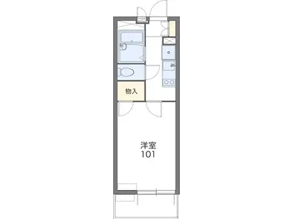 レオパレス万平(1K/3階)の間取り写真