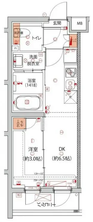 ハーモニーレジデンス中野本町パークサイド 4階階 間取り