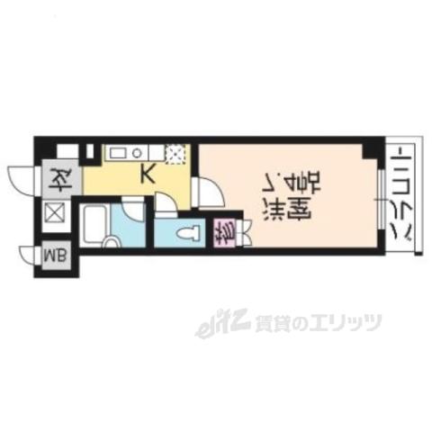 ファリオ四条(1K/5階)の間取り写真