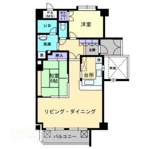 アークブリッジ(2LDK/11階)の間取り写真