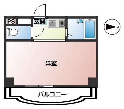 三景マンション(ワンルーム/1階)の間取り写真
