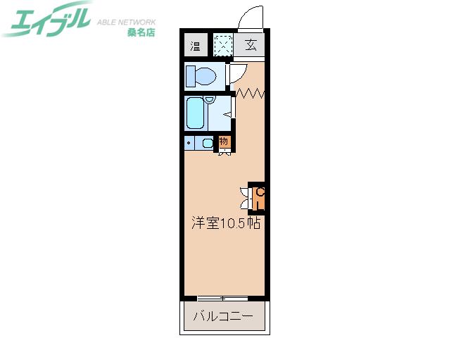 MKタウン江場B(ワンルーム/4階)の間取り写真