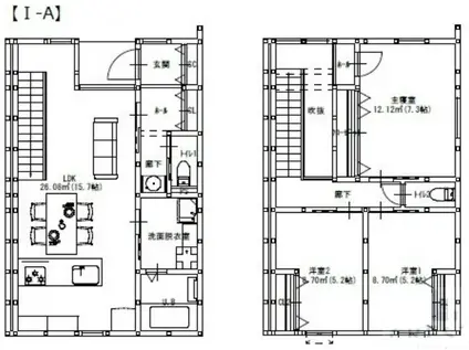 グランメゾンクレスト南蔵王I(3LDK/1階)の間取り写真