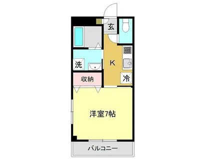 SHELLY APARTMENT(1DK/3階)の間取り写真
