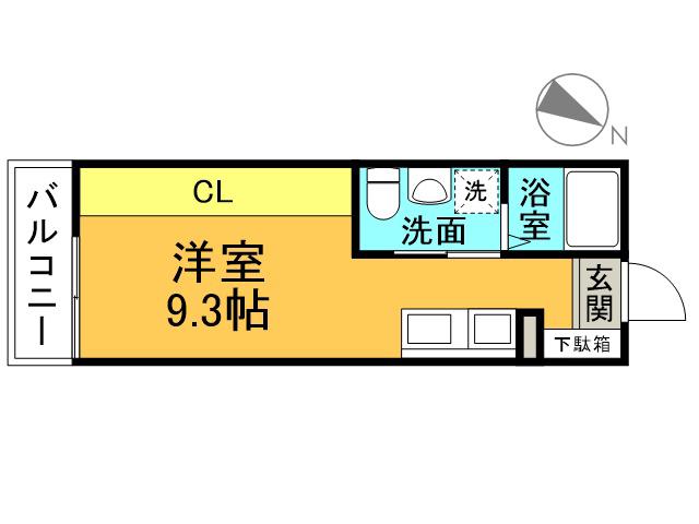 CASA MARE(ワンルーム/1階)の間取り写真
