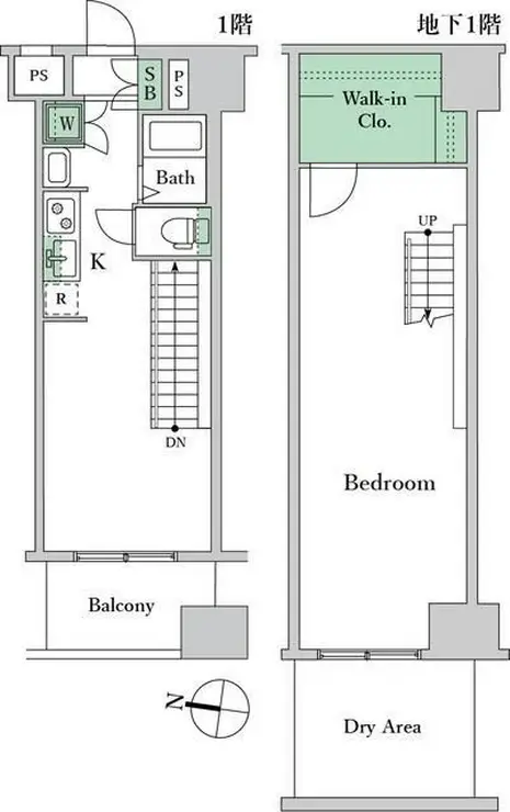 ヴィーダ・スカイコート品川 1階階 間取り