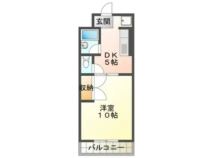 コーポレティブハウスIII(1DK/1階)の間取り写真