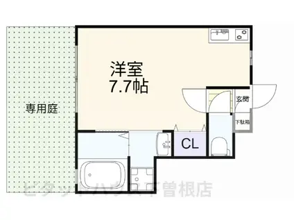 サムゴールド(ワンルーム/1階)の間取り写真