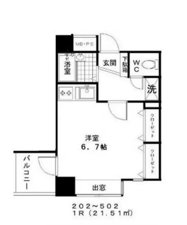 ラピエス白金 4階階 間取り