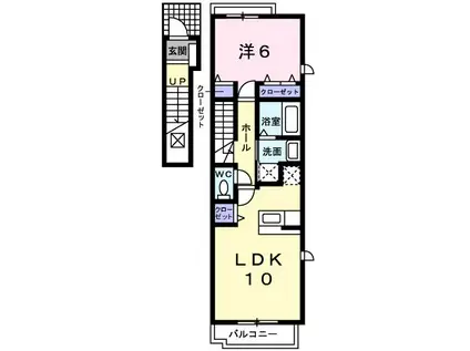 ベルロード・エム(1LDK/2階)の間取り写真