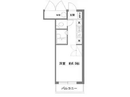 ラグゼナ本厚木(ワンルーム/3階)の間取り写真