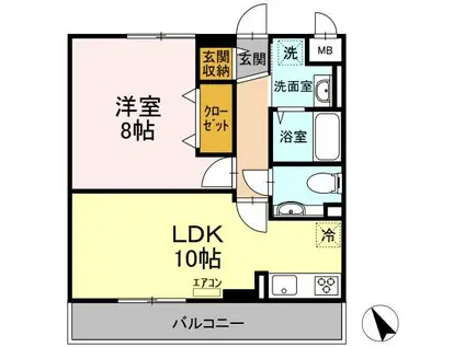 ロイヤルパレス市川(1LDK/2階)の間取り写真