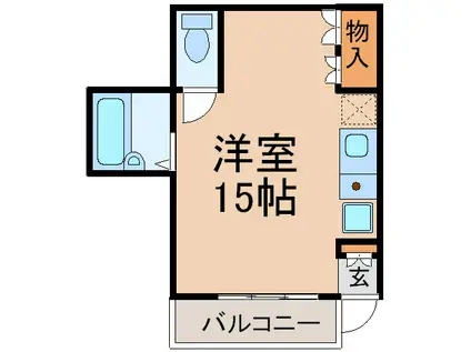 地下鉄桜通線 車道駅 徒歩12分 2階建 築32年(ワンルーム/1階)の間取り写真