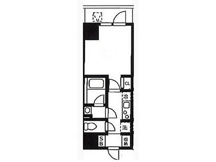 ハーモニーレジデンス浜松町(1K/7階)の間取り写真