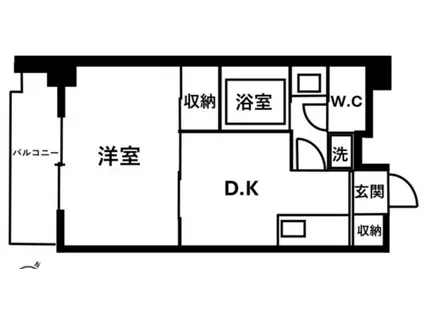 メゾン橘(1DK/2階)の間取り写真