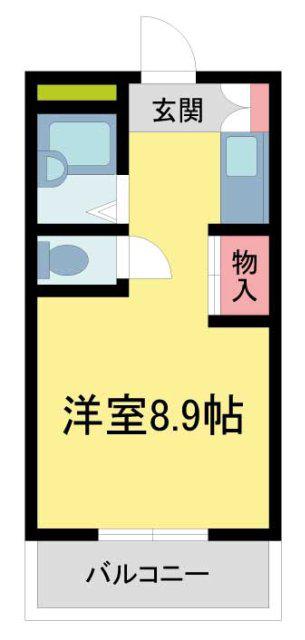 池田マンション(ワンルーム/1階)の間取り写真