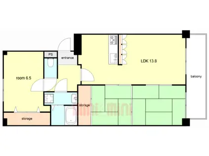西神戸セントポリア 1号館(3LDK/4階)の間取り写真