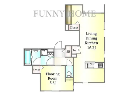 コンフォール目黒(1LDK/1階)の間取り写真