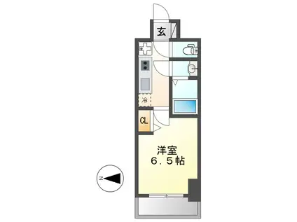 アステリ鶴舞ディオ(1K/11階)の間取り写真