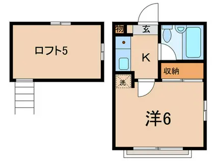 ハウス149(ワンルーム/2階)の間取り写真