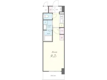 セイワパレス深江南(1K/6階)の間取り写真