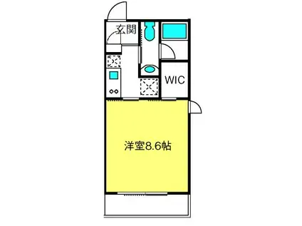 アクシス土呂(1K/1階)の間取り写真